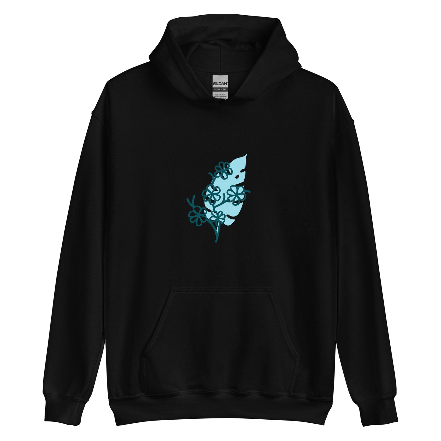 Blue Floral Unisex Hoodie