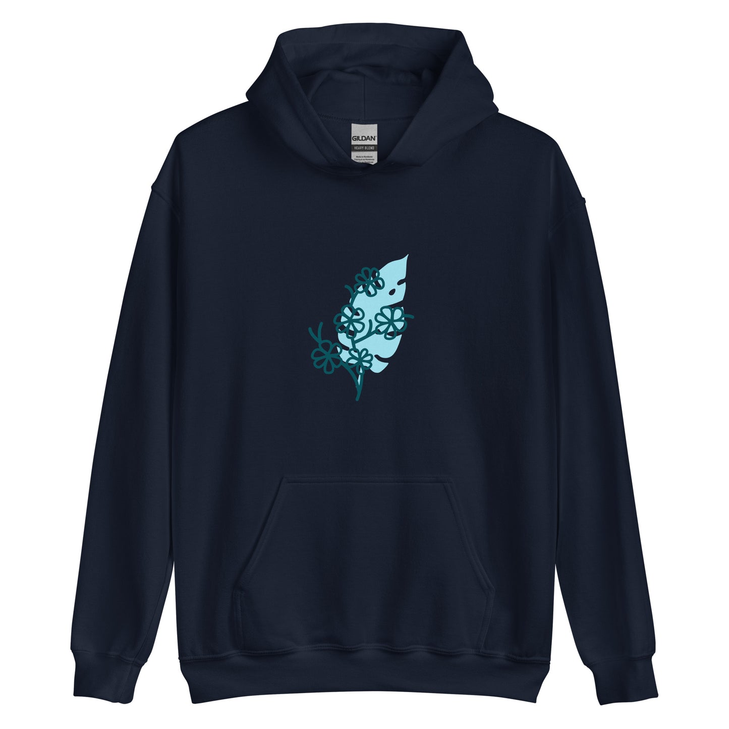 Blue Floral Unisex Hoodie